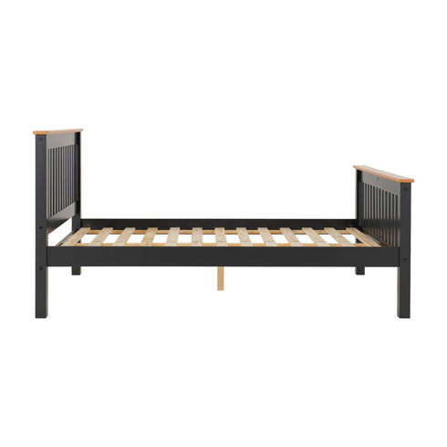Monaco 5FT Bed High Foot End - Grey/Oak Effect